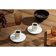 Indispensablely Porland Superior Bone Porcelain Elix 2 Kişilik Kahve Takımı 85CC
