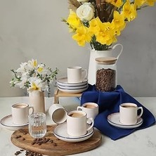 Indispensablely Keramika Marine Wonders Nordic Kahve Takımı 12 Parça 6 Kişilik 22741-22905