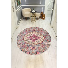 Dolce Mariee Dijital Baskı Klasik Desenli Kaymaz Taban Halı H0357