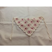 Kahvemavii Papatya Motifli Renkli Örgü Bandana