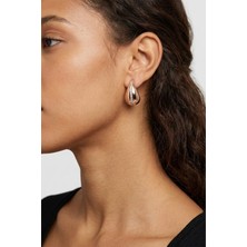 Wuclo Taş Işlemeli Rose Gold Bijuteri Damla Küpe