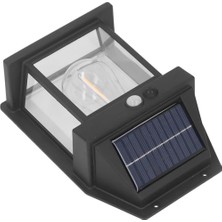 MidasTech Güneş Enerjili Bahçe Aydınlatması Aplik Dekor Solar ve Sensörlü Bahçe Balkon ve Garaj Lambas