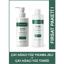 Zinderm Çay Ağacı Yağı Yüz Yıkama Jeli ve Çay Ağacı Yüz Temizleme Toniği 200 ml