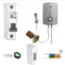 Aydın Derya Bakır Rezistanslı Elektrikli Şofben Aydın Deya 6mt Kablolu Tam Takım Orijinal Set