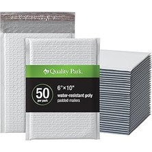 Indispensablely Quality Park Kabarcık Postalar, 15,5 x 25,7 Cm, Beyaz Poli Postalar, Dolgulu Zarflar, Nakliye Zarfl