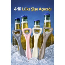 4’lü Lüks Şişe Açacağı – Ergonomik Metal Uçlu Şişe Açacak Seti