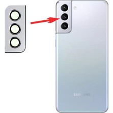 MidasTech Sm Galaxy S21 Plus G996 Metal Çerçeveli Kamera Lens Koruyucu Full SET-(5775) Midiastech