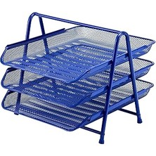 Indispensablely Mas Perfore 3'lü Evrak Rafı Seti Lacivert