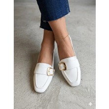 Pynare Yandan Tokalı Loafer Deri Ayakkabı