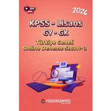Pegem Kampüs 2026 KPSS Lisans GYGK Türkiye Geneli Online Deneme Sınavı-3