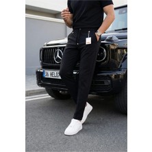 Oksit Holl Beli Lastikli ve Bağcıklı Likralı Esnek Örme Jogger Pantolon