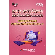 Pegem Kampüs 2026 MEB-AGS ÖABT Okul Öncesi Öğretmenliği Türkiye Geneli Online