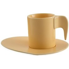 Indispensablely Elefas Sarı Tek Kişilik Fincan Takımı