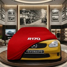 ULTRASHOP Mercedes Slk Serisi R170 (1996-2004) Kırmızı Kumaş Oto Branda Araca Özel Penye Araba Brandası Araç Örtüsü