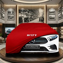 ULTRASHOP Mercedes A Serisi W177 Hb (2022-) Kırmızı Kumaş Oto Branda Araca Özel Penye Araba Brandası Araç Örtüsü
