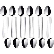 Indispensablely Nehir Dalyan Sade 12 Adet Çay Kaşık Takımı