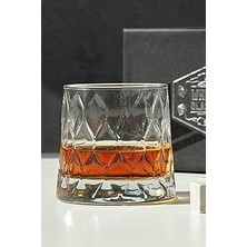 Indispensablely Hediyesepeti Özel Kutusunda Kristal Desenli Viski Kadeh Seti Viski Taşı Bardak Set