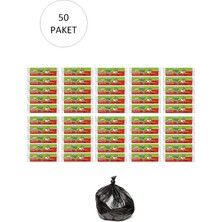MidasTech J-250 Jumbo Boy Çöp Torbası 80 x 110 cm 10 Lu Rulo x 50 Paket = 500 Adet (Siyah) Nemere