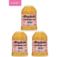 MidasTech 3 Adet Altınbaşak Oya ve Dantel Ipi 20 gr - Royaleks - No: 672 Nemere