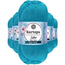 MidasTech 5 Adet Lotus Bikini Büstiyer Bluz Örgü Ipi  K512 Turkuaz Nemere