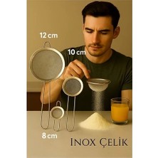Inox Süzgeç Seti - 3 Boy Çok Amaçlı Süzgeç 304 Çelik Profesyoneller Için