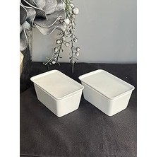 Indispensablely Rossev Pera Porselen Dikdörtgen Sunum Kabı