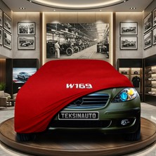 ULTRASHOP Mercedes A Serisi W169 (2004-2009) Kırmızı Kumaş Oto Branda Araca Özel Penye Araba Brandası Araç Örtüsü