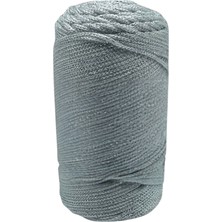 Popüler Sepet Makrome Ipi 3 mm Polyester Gri Simli