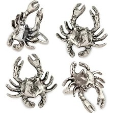 Indispensablely Deep Sea Yengeç 4'lü Peçete Halkası