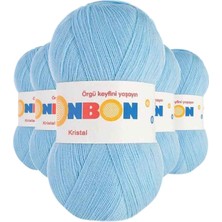 MidasTech 5 Adet Kristal El Örgü Lif Ipi Ufuk Mavisi 98231 Nemere