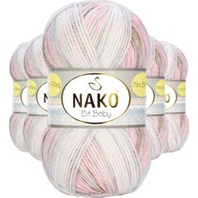 MidasTech 5 Adet Mini Batik Bebe El Örgü Ipi Kahveli Pembe 32463 Nemere