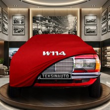 ULTRASHOP Mercedes W114 Kırmızı Kumaş Oto Branda Araca Özel Penye Araba Brandası Araç Örtüsü