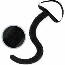 Fırsatkolik Siyah Peluş Kuyruk Şekil Verilebilir 70 cm