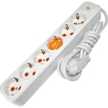 MidasTech Asel 6'lı Grup Priz Anahtarlı 3mt Nemere