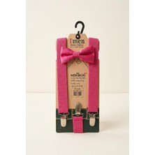 Meriç Bebe Ayarlanabilir Çocuk Pantolon Askısı ve Papyon Takımı