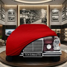 ULTRASHOP Mercedes S Serisi W109 (1965-1972) Kırmızı Kumaş Oto Branda Araca Özel Penye Araba Brandası Araç Örtüsü