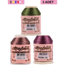 MidasTech 3 Adet Altınbaşak Oya ve Dantel Ipi 20 gr - Royaleks - No: 144 - 085 - 002 Nemere