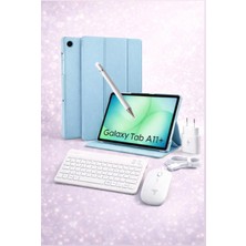 Samsung Galaxy Tab A11 Plus 8gb 256GB 11'' Ekran Gary Kalem Kılıf Cam Şarj Başlık Klavye+Mouse ( Türkiye Garatili)