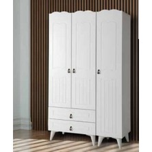 Yuvaset Home Şahin 3 Kapılı Camsız Gardırop