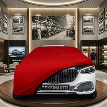ULTRASHOP Mercedes Z223 Maybach S (2021-) Kırmızı Kumaş Oto Branda Araca Özel Penye Araba Brandası Araç Örtüsü