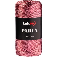 Knitme Parla Gül Kurusu Simli Çanta ve Aksesuar Örgü Ipliği