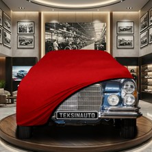ULTRASHOP Mercedes S Serisi W111 (1959-1971) Kırmızı Kumaş Oto Branda Araca Özel Penye Araba Brandası Araç Örtüsü