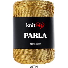 Knitme Parla Altın Simli Çanta ve Aksesuar Örgü İpliği Renkli 100 gr Hafif ve Modern