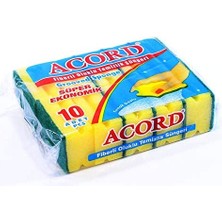 MidasTech Oluklu Bulaşık Süngeri Ekonomik Paket 10 Adet Eskta Güçlü Kolay Temizlik Nemere