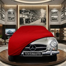 ULTRASHOP Mercedes Sl Serisi W198 W121 (1954-1963) Kırmızı Kumaş Oto Branda Araca Özel Penye Araba Brandası Araç Örtüsü