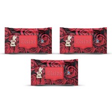 MidasTech 3 Paket Red Rose Islak Havlu Mendil 90 Adet Kapaklı Gül Kokulu Nemere