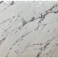 Fırsatkolik Beyaz Mermer Desenli Yapışkanlı Kaplama Kağıdı  Büyük Boy 5 Metre