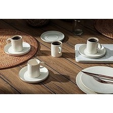 Indispensablely Porland Illusion Platin 4 Kişilik Kahve Takımı 90CC