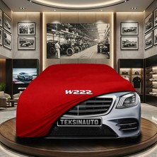ULTRASHOP Mercedes S Serisi W222 Short (2013-2020) Kırmızı Kumaş Oto Branda Araca Özel Penye Araba Brandası Araç Örtüsü