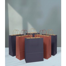 Aybaş Kağıtçılık 1.kalite 25X31CM (10ADET)Bordo (10ADET)Lacivert Renkli Kraft Kağıt Çanta,hediye Paketi,hediye Poşeti